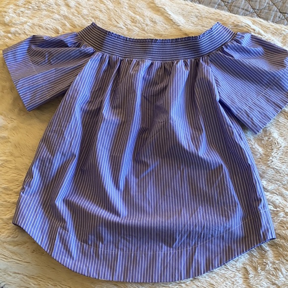 J.Crew off the shoulder top in stripe - Picture 4 of 5